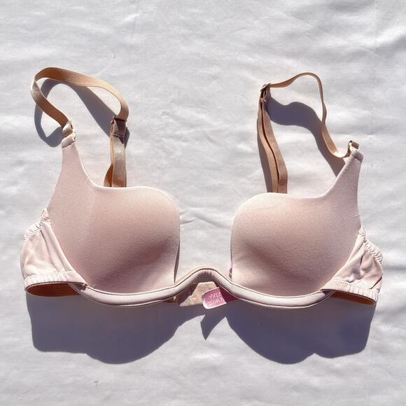 Victoria’s Secret Push Up Plunge Barely There Bra 32B 34A Underwire Convertible - Picture 1 of 3